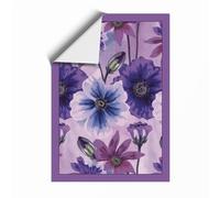 Purple Daisy Sprinkle Botanical Unframed Wall Art Print A4 (29.7×21cm), Wall Decor for Living Room, Bedroom, Office & Home, Art Gift