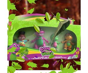 Purple Dinosaur Barney's World Hey Friends 4 Figure Pack - Baby Bop, Billy and David figures