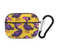Purple Dodo Bird Earphone Case PC Bluetooth Earbud Cove Headphone Cases Compatible with Airpods Pro Black-style