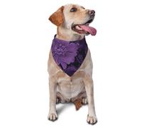 Purple Dog Bandana Pet Scarf Accessories for Small Medium Dogs Cats Photo Prop, Triangle Pet Bandanas Adjustable Puppy Bib Washable Dog Kerchief Puppy Neckerchief