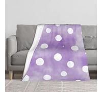 Purple dots,Cozy All Seasons Fleece Baby Throw,Soft Flannel Gift Blankets,Suitable for Camping,Bed,Sofa,Home Rest,Office nap,Anti-Pilling Washable,Gift for Family Friends,60x50 Inch