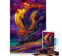 Purple Dragon by The Sea 1000 Piece Jigsaw Puzzles for Adults Jigsaw Smart Game Together Fun Image Assembly Seasonal Gift (38x26cm)