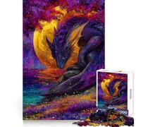 Purple Dragon by The Sea 1000 Piece Jigsaw Puzzles for Adults Jigsaw Smart Game Together Fun Image Assembly Seasonal Gift (38x26cm)