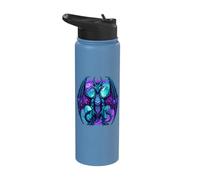 Purple Dragon Galaxy Fantasy Creature Stainless Steel Insulated Water Bottle