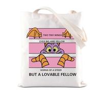 Purple Dragon Merchandise Tote Bag Epcot Figment Lovers Gift Magic Kingdom Gift WDW Cartoon Character Shoulder Bag For Fans (Figment Tote)