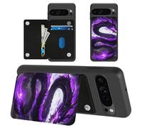Purple Dragon Moon for Google Pixel 10 Pro Wallet Case with Card Holder, RFID Blocking Flip Soft PU Leather Kickstand Magnetic Closure Slim Purse Phone Case for Google Pixel 10 Pro