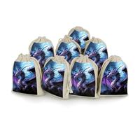 Purple Dragon Purple Moon 8 PCS Muslin Bags with Drawstring Sachet Bags Empty Small Cotton Drawstring Bag Muslin Reusable & Washable Cotton Bag for Herb Spice Candy Soap Jewelry Wedding Gift Pouches