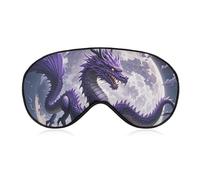 Purple Dragon Purple Moon Blackout Sleep Eye Mask, Ventilated Fabric, Adjustable Wearing Style, Zero Pressure Sleeping Mask Soft Skin Friendly Eyeshade for Women Men