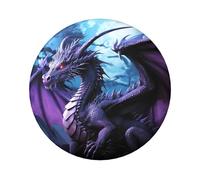 Purple Dragon Purple Moon Button Pins 1 Pc, 2.4 Inch Round Button Badges Metal Personalized Picture Photo Pin Buttons Kit For Craft Supplies Christmas Diy Party Projects, 1 PC, One Size