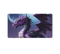 Purple Dragon Purple Moon Desk Mat with Stitched Edges, Rubber Mouse Mat for Keyboard Mats Non-Slip Waterproof Desk Pad Office Supplies Large Gaming Mouse Pad for Home Work