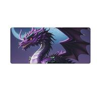 Purple Dragon Purple Moon Desk Mat with Stitched Edges, Rubber Mouse Mat for Keyboard Mats Non-Slip Waterproof Desk Pad Office Supplies Large Gaming Mouse Pad for Home Work