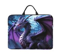 Purple Dragon Purple Moon Laptop Sleeve Case 14 Inch Waterproof Lightweight Laptop Case Bag with Handle Travel Laptop Bag Briefcase Messenger Bag for Women Men