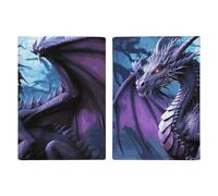 Purple Dragon Purple Moon Leather Passport Holder Handmade Passport Cover with Card And Ticket Slot Easy Access Passport Case Passport Wallet Passport Holder for Women And Men, style, 20.3x13.8cm