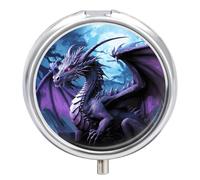 Purple Dragon Purple Moon Pill Case Travel Pill Container Mini Travel Medicine Tablet Vitamin Holder Organizer Medicine Cod Liver Oil Storage