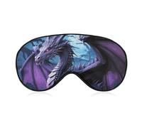 Purple Dragon Purple Moon Sleep Mask for Women Men Side Sleeper Eye Cover with Adjustable Strap Soft Breathable Blackout Mask Slip-Free Deep Sleeping Travel Essentials