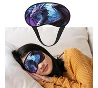 Purple Dragon Purple Moon Sleep Mask Soft Blackout Eye Mask with Adjustable Strap Comfortable Eye Shade Cover for Women Men Deep Rest Travel Work Home