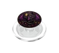 Purple Dragon Stained Glass Gothic Fall Fantasy Dark Art PopSockets PopGrip for MagSafe