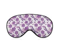 Purple Dragonflies and Flowers Unisex Light-Blocking Eye Mask Sleep Mask Suitable for Naps at Home, in The Office, and on Airplanes, Style-27