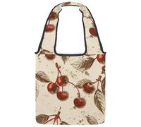 Purple Dragonfly Botanical Wildflowers Floral Herbs Canvas Tote Bag for Women, Medium Reusable Grocery Totes Washable and Eco-friendly