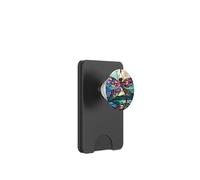Purple Dragonfly Flying Over Water Scene PopSockets PopWallet for MagSafe