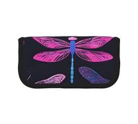 Purple Dragonfly Large Capacity Canvas Pencil Case, Sturdy and Durable, Easy to Store in an Orderly Manner