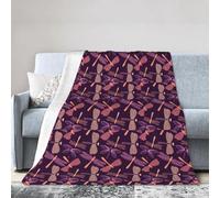 Purple Dragonfly Print Flannel Fleece Luxury Throw Blanket - Lightweight For Couch Bed Chair - Thick, Warm And Breathable - All Season Cozy Fuzzy, Anti-Static Microplush Bedding (50 In X 60 In)