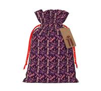 Purple Dragonfly Print Gift Reusable Drawstring Decor Bags Festive Birthday Party Favors Pouchesor