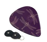 purple dragonfly Printed Guitar pick Guitar Plectrums for Acoustic Guitar Electric Guitar Bass Guitar - Guitar Accessories - 6 Pack 0.46mm