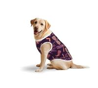Purple Dragonfly Soft Cotton T-Shirt Vest for Large Dogs, Print Pet Clothes Breathable Pet Pullover Tee Sleeveless Sweatshirt (3xl-5xl)