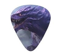 Purple DragonGuitar Picks, 12-Piece Pattern Set, Three Different Thicknesses for Acoustic Electric Guitar and Other Instruments
