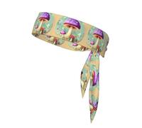 Purple Dream Mushroom Sweat-Absorbing Sports Headband, Unisex Sports Headband, Suitable for Outdoor Travel and Various Sports.