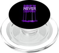 Purple Drip'n Never Slippin' Purple Graphic PopSockets PopGrip for MagSafe