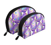 Purple Easter Egg Cosmetic Bag, Travel Clutch Bag for Women and Girls