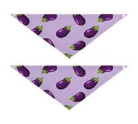 Purple Eggplant Cute Dog Bandanas Snap Button Pet Scarf for Boy and Girl Cute Pet Accessories for Dogs Cats