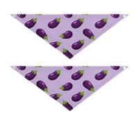Purple Eggplant dog grooming bandanas bulk Adjustable Pet Scarf Cute Pet Holiday Set for Dogs Cats M
