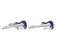 Purple Electric Rock Guitar Cufflinks for Men Presented In Onyx Art London Cufflink Box