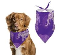 Purple Elephant Dog Bandanas - Cute Pet Scarf for Dogs Cats Triangle Kerchief Bibs Soft Breathable Pet Bandanas Fashion Accessory for Puppy Small Medium Large Pets