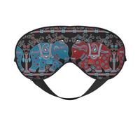 Purple Elephant Double Sided Sleep Mask Soft Comfortable Light Blocking Eye Cover for Night Rest