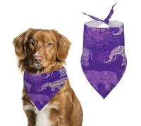 Purple Elephant Easter Dog Bandanas for Small Medium Large Dogs,Cat Dogs,Pet Scarf - Polyester Cute Bibs.Triangle Pet Scarf for Puppy Pet,Personalized Birthday/Party Fun Idea Gift