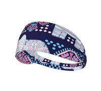 Purple Elephant Elastic Exercise Headband - Sweat-Wicking Sport Throw for Women