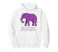 Purple Elephant Never Forgets Dementia Care Pullover Hoodie
