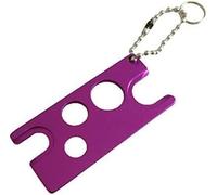 Purple Essential Oil Bottle Opener with Keychain, Colored Metal Bottles Open for Universal Glue Replacement Bottle Mouth Head Eyelash Tool Stainless Steel Roller On Caps Openers