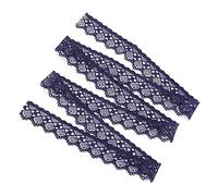 Purple Exquisite Pattern Lace Ribbon Soft Stretchable Floral Lace Trim for DIY Sewing Craft Wedding Decorations 10 Yards 2cm Width