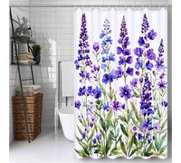 Purple Extra Long Shower Curtain 200x150 cm Lavender Shower Curtains for Bathroom With 12 Hooks, Waterproof Polyester Fabric Bathtub Curtain, Quick Dry, for Wet Room, Showerstall, Bath Tub -ly668