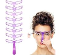 Purple Eyebrow Stencils for Draw 8 Styles of Eyebrow Shapes, Reusable Shaping Templates DIY Tools for Eyebrows Shaping, Eyebrow Auxiliary Makeup Tools for Beginners, Fashionable Eyebrows Makeup