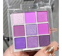 Purple Eyeshadow Palette, Glitter Eye Shadow Pallets for Women, 9 Colour Shimmer Matte Smoky Long Lasting Eye Shadows Palettes, Highly Pigmented Blendable Eyeshadow Pallet Eye Makeup Gifts for Girls