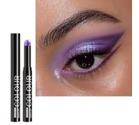Purple Eyeshadow Pen with Blue Shimmers, Holographic Purple Eye Shadow Crayon, Metallic Shimmering Eyeshadows Stick, Cream Mermaid Glitter Eye Makeup Gifts for Women
