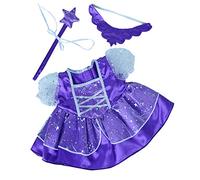 Purple Fairy Princess Age 3+ with Tiara & Wand / Clothes to fit Build a Bear / Bear Factory Bears