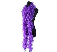 Purple Feather Boa Fancy Dress Accessory, 78"/200cm Long Feather Boa, Hen Night Accessory Fancy Dress 1920s Burlesque Feathers Boa for Festivals Pride Hen Party Stag Do Halloween Christmas