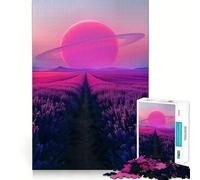 Purple Fields of Eternity Jigsaw Puzzle for Teenagers 1000 Pieces Memory Boost Indoor Play Image Assembly (50x75cm)